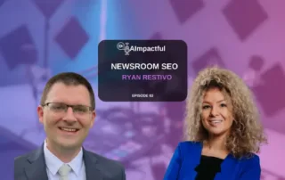 Ryan Restivo and host Branislava Lovre discussing SEO in journalism