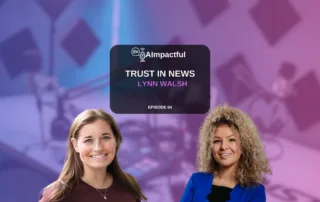 Lynn Walsh and host Branislava Lovre discussing trust in journalism
