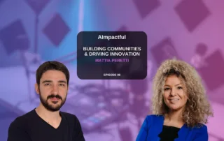 Mattia Peretti and host Branislava Lovre discussing AI in journalism and community building