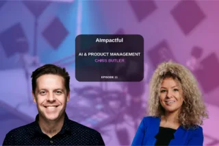 Chris Butler and host Branislava Lovre discussing AI-powered product development