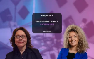 Katja Rausch and host Branislava Lovre discussing AI ethics