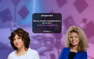 Katerina Yordanova and host Branislava Lovre discussing regulatory sandboxes and the EU AI Act
