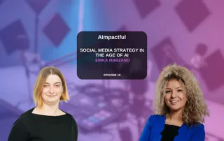 Erika Marzano and host Branislava Lovre discussing social media strategy in the age of AI