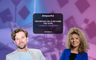 Laurens Vreekamp and host Branislava Lovre discussing reporting on AI beyond the hype
