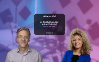 Pete Pachal and host Branislava Lovre discussing AI in journalism as a co-pilot