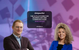 Branislava Lovre interviewing René Bosch about the BeatSquares AI platform for journalism