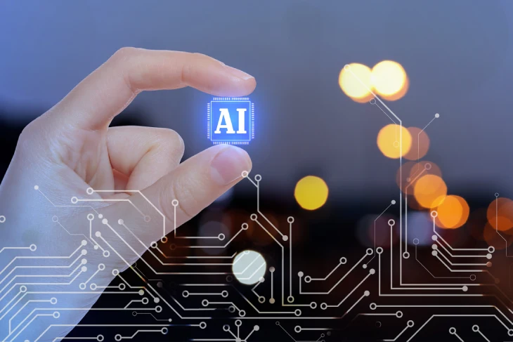 Illustration of EU icons for AI-generated content labelling